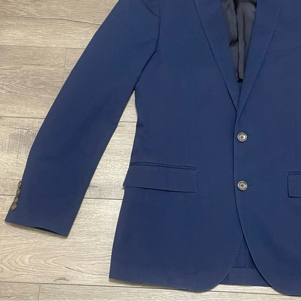 J. Crew Men's Ludlow Slim-fit suit jacket in Italian chino Navy Blue Sz 36R